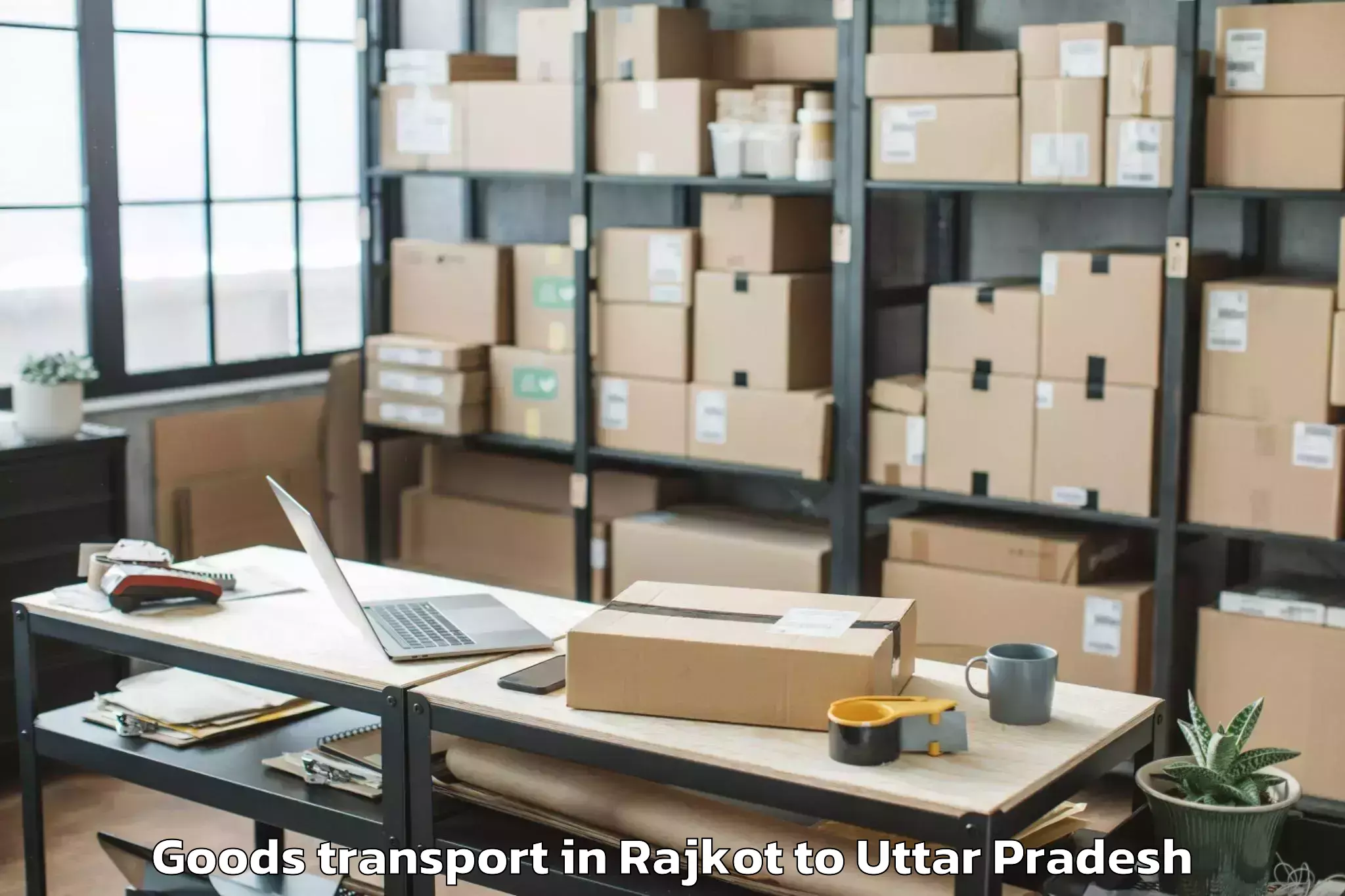 Hassle-Free Rajkot to Up Pt Deen Dayal Upadhyaya Vet Goods Transport